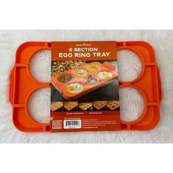 NEW Blackstone Lot 6 Egg Ring Silicone Tray & 350 Recipe Blackstone Cookbook - Picture 3 of 7